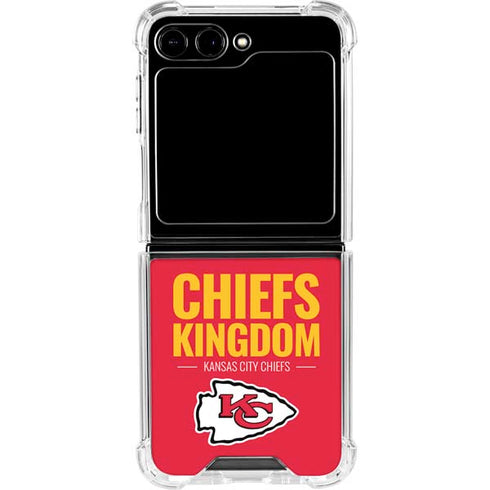 NFL Kansas City Chiefs Team Motto Galaxy Z Flip5 5G Clear Case