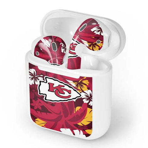 NFL Kansas City Chiefs Tropical Print Apple AirPods Skin