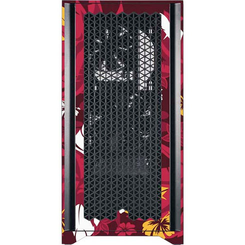 NFL Kansas City Chiefs Tropical Print Corsair 4000D Tempered Glass Mid-Tower ATX Case Skin