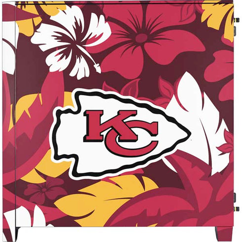 NFL Kansas City Chiefs Tropical Print Corsair 4000D Tempered Glass Mid-Tower ATX Case Skin