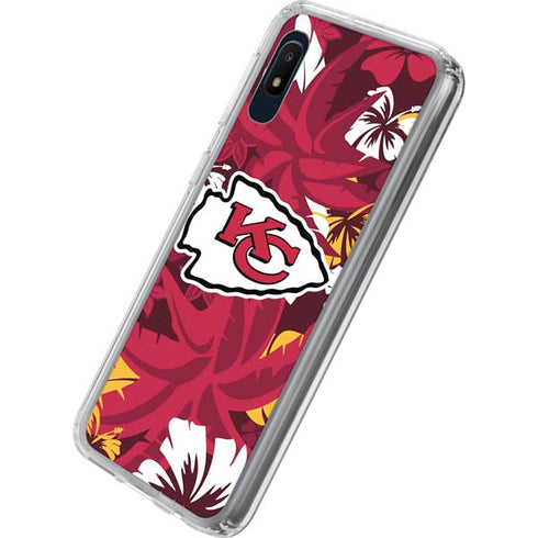 NFL Kansas City Chiefs Tropical Print Galaxy A10e Clear Case