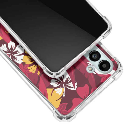 NFL Kansas City Chiefs Tropical Print Galaxy A13 5G Clear Case