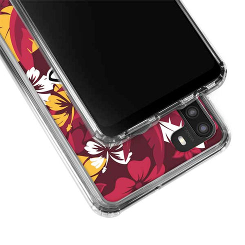 NFL Kansas City Chiefs Tropical Print Galaxy A21 Clear Case