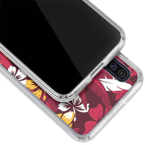 NFL Kansas City Chiefs Tropical Print Galaxy A50 Clear Case