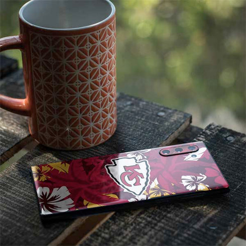 NFL Kansas City Chiefs Tropical Print Galaxy Note 10 Skin