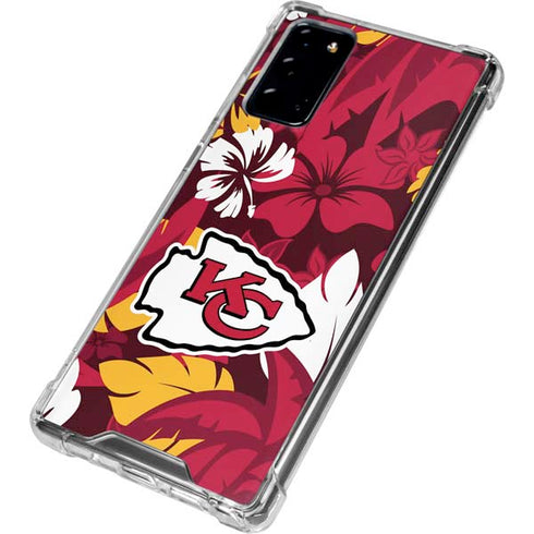 NFL Kansas City Chiefs Tropical Print Galaxy Note20 5G Clear Case