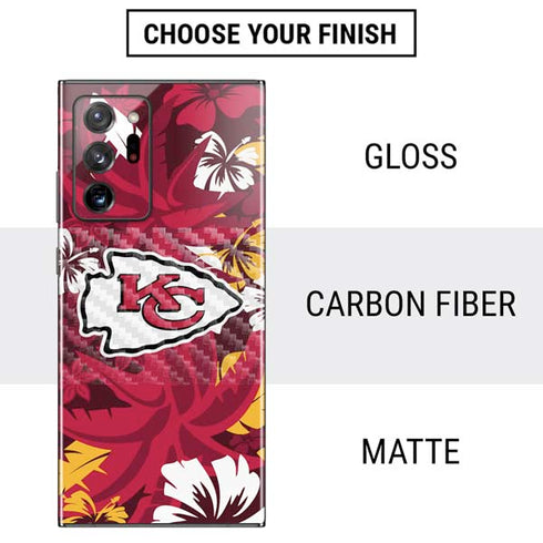 NFL Kansas City Chiefs Tropical Print Galaxy Note20 Ultra 5G Skin