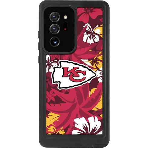 NFL Kansas City Chiefs Tropical Print Galaxy Note20 Ultra 5G Waterproof Case