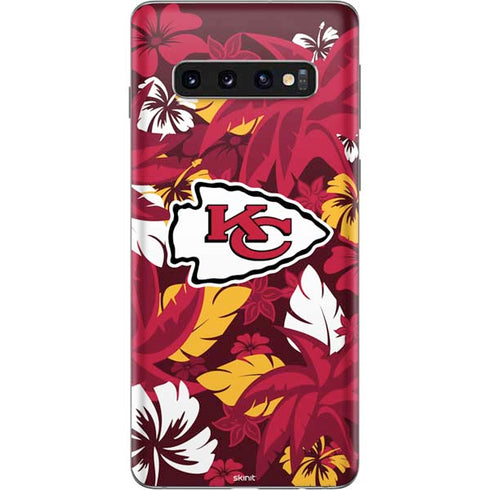 NFL Kansas City Chiefs Tropical Print Galaxy S10 Skin