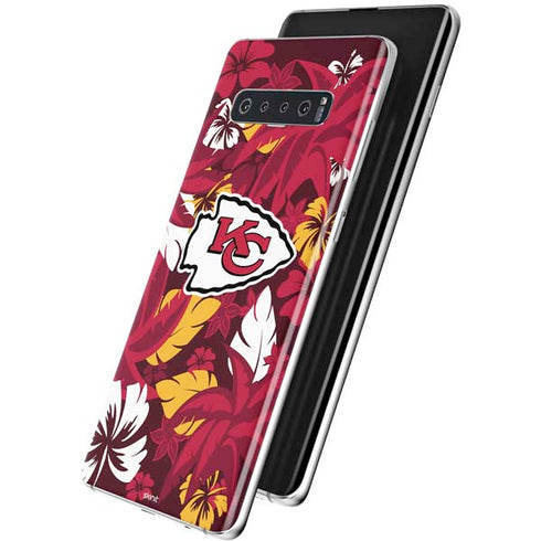 NFL Kansas City Chiefs Tropical Print Galaxy S10 Skin