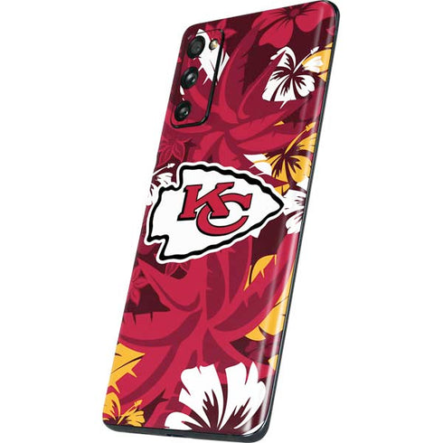 NFL Kansas City Chiefs Tropical Print Galaxy S20 Fan Edition Skin