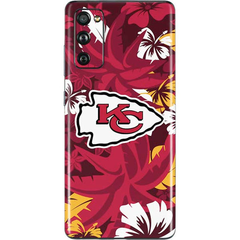 NFL Kansas City Chiefs Tropical Print Galaxy S20 Fan Edition Skin