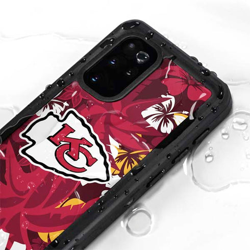 NFL Kansas City Chiefs Tropical Print Galaxy S20 Plus Waterproof Case