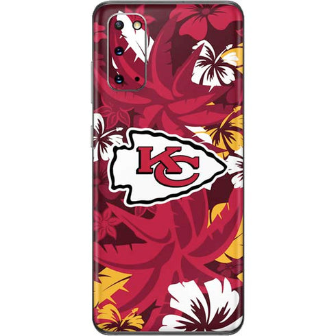 NFL Kansas City Chiefs Tropical Print Galaxy S20 Skin