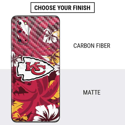 NFL Kansas City Chiefs Tropical Print Galaxy S20 Skin