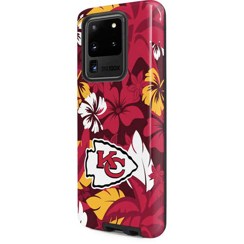 NFL Kansas City Chiefs Tropical Print Galaxy S20 Ultra 5G Pro Case