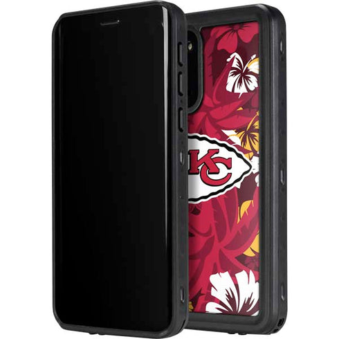 NFL Kansas City Chiefs Tropical Print Galaxy S20 Waterproof Case