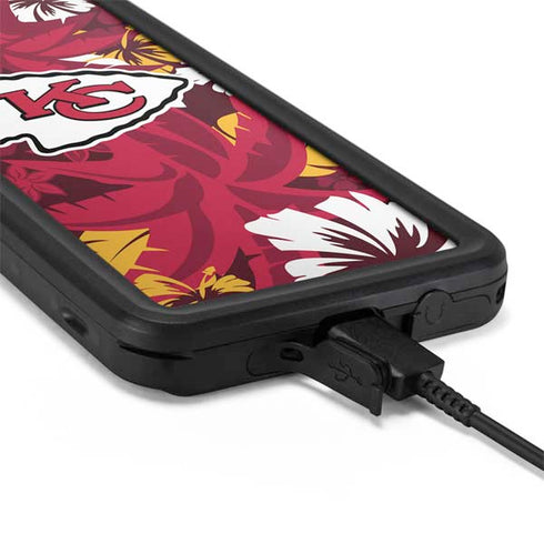 NFL Kansas City Chiefs Tropical Print Galaxy S20 Waterproof Case