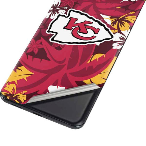 NFL Kansas City Chiefs Tropical Print Galaxy S21 5G Skin