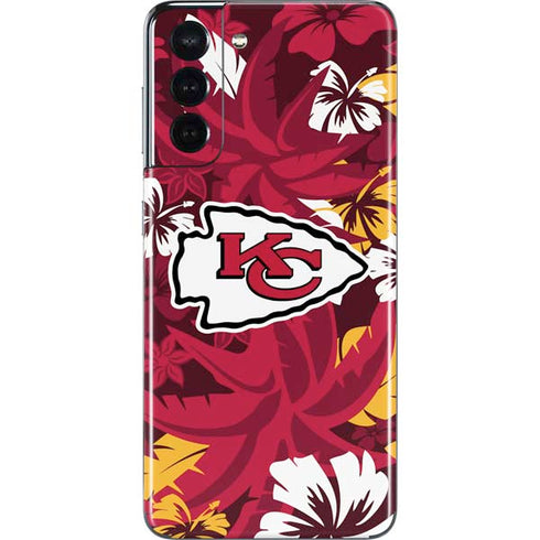 NFL Kansas City Chiefs Tropical Print Galaxy S21 5G Skin
