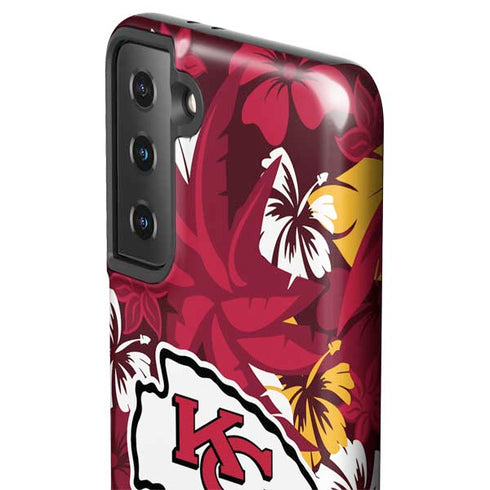 NFL Kansas City Chiefs Tropical Print Galaxy S21 FE Pro Case
