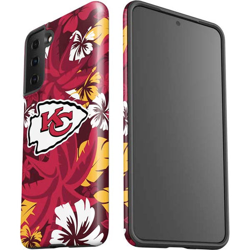NFL Kansas City Chiefs Tropical Print Galaxy S21 FE Pro Case