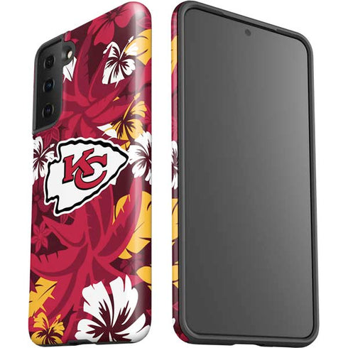 NFL Kansas City Chiefs Tropical Print Galaxy S21 Plus 5G Pro Case