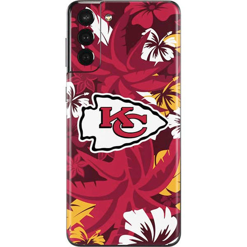 NFL Kansas City Chiefs Tropical Print Galaxy S21 Plus 5G Skin