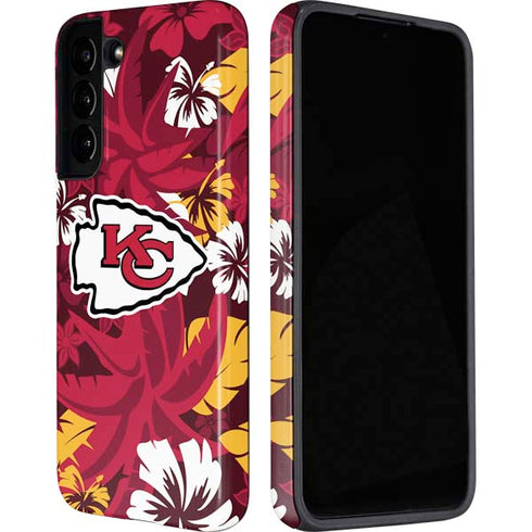NFL Kansas City Chiefs Tropical Print Galaxy S22 Plus Pro Case