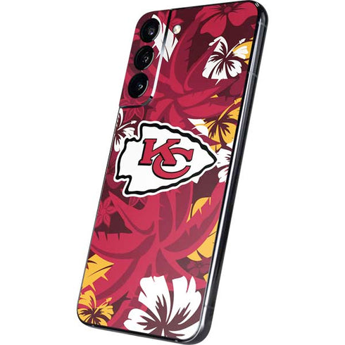 NFL Kansas City Chiefs Tropical Print Galaxy S22 Plus Skin
