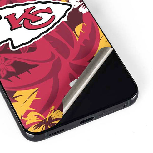 NFL Kansas City Chiefs Tropical Print Galaxy S22 Plus Skin