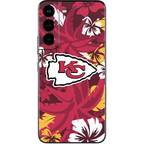 NFL Kansas City Chiefs Tropical Print Galaxy S22 Skin