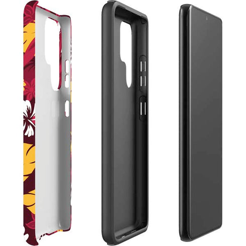 NFL Kansas City Chiefs Tropical Print Galaxy S22 Ultra Pro Case