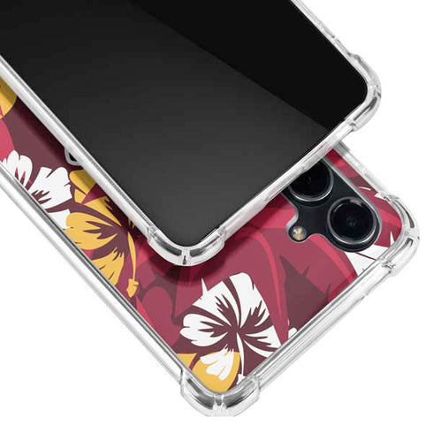 NFL Kansas City Chiefs Tropical Print Galaxy S23 FE Clear Case