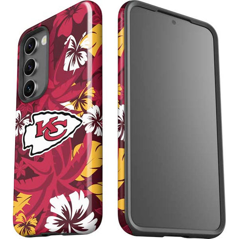 NFL Kansas City Chiefs Tropical Print Galaxy S23 Plus Pro Case