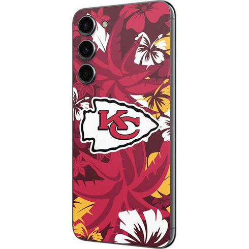 NFL Kansas City Chiefs Tropical Print Galaxy S23 Plus Skin