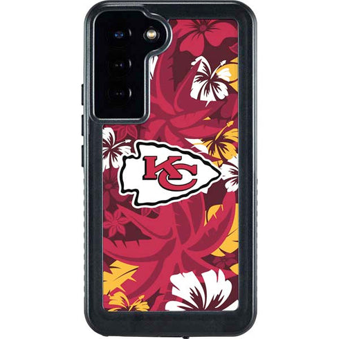 NFL Kansas City Chiefs Tropical Print Galaxy S23 Plus Waterproof Case