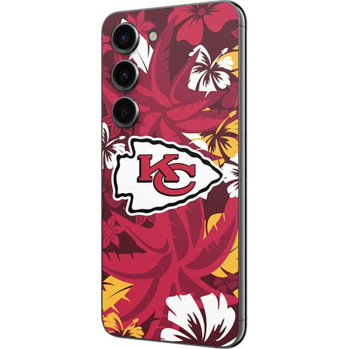 NFL Kansas City Chiefs Tropical Print Galaxy S23 Skin