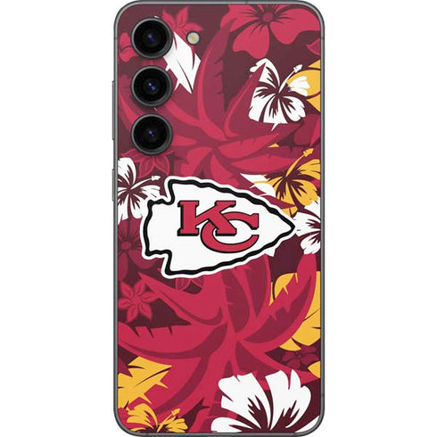 NFL Kansas City Chiefs Tropical Print Galaxy S23 Skin