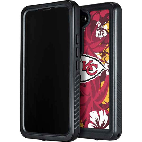 NFL Kansas City Chiefs Tropical Print Galaxy S23 Waterproof Case