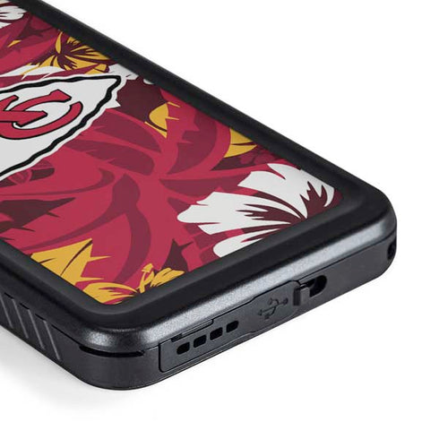 NFL Kansas City Chiefs Tropical Print Galaxy S23 Waterproof Case
