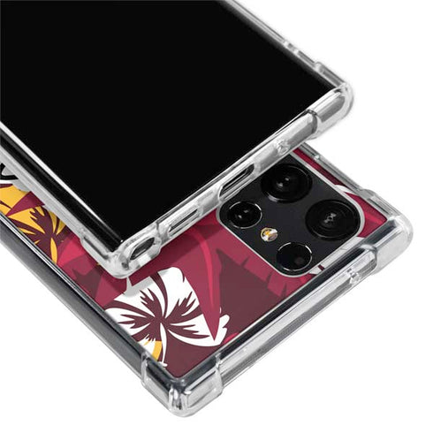 NFL Kansas City Chiefs Tropical Print Galaxy S24 Ultra Clear Case
