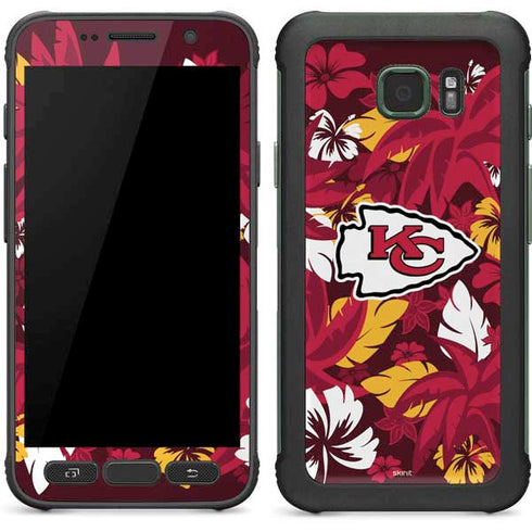 NFL Kansas City Chiefs Tropical Print Galaxy S7 Active Skin