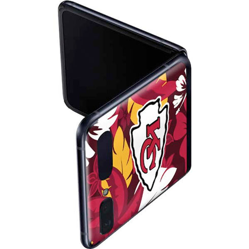 NFL Kansas City Chiefs Tropical Print Galaxy Z Flip Skin