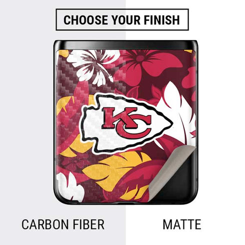 NFL Kansas City Chiefs Tropical Print Galaxy Z Flip Skin
