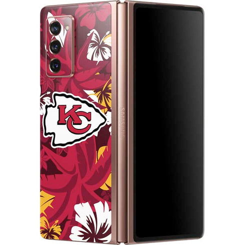 NFL Kansas City Chiefs Tropical Print Galaxy Z Fold2 5G Skin