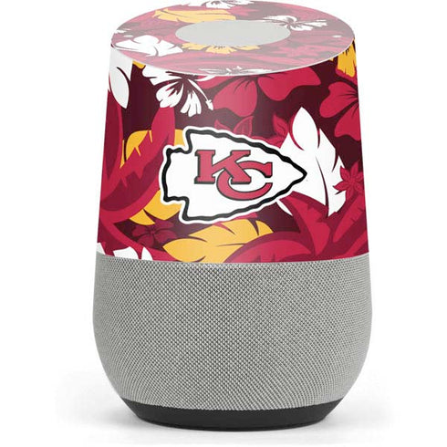 NFL Kansas City Chiefs Tropical Print Google Home Skin
