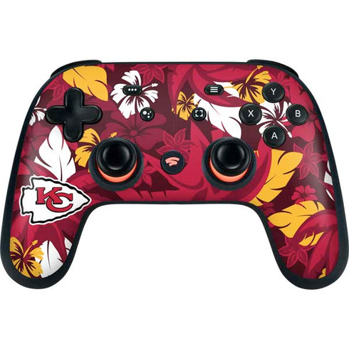NFL Kansas City Chiefs Tropical Print Google Stadia Controller Skin