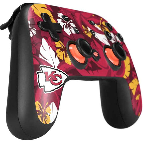 NFL Kansas City Chiefs Tropical Print Google Stadia Controller Skin