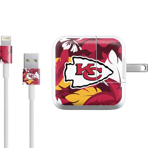 NFL Kansas City Chiefs Tropical Print iPad Charger (10W USB) Skin